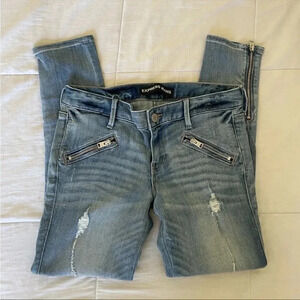 Express zip low rise denim